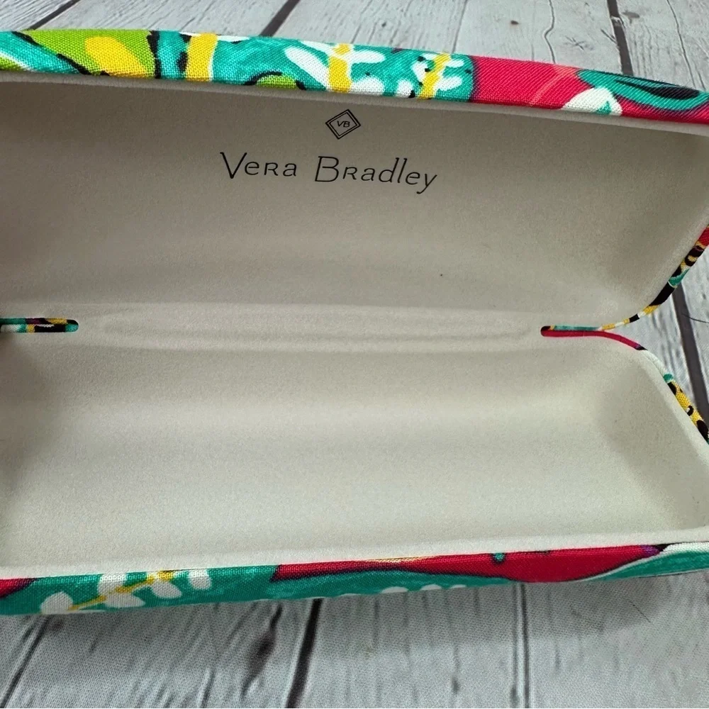 very bradley eyeglass case NWOT bright floral cloth covered hard case